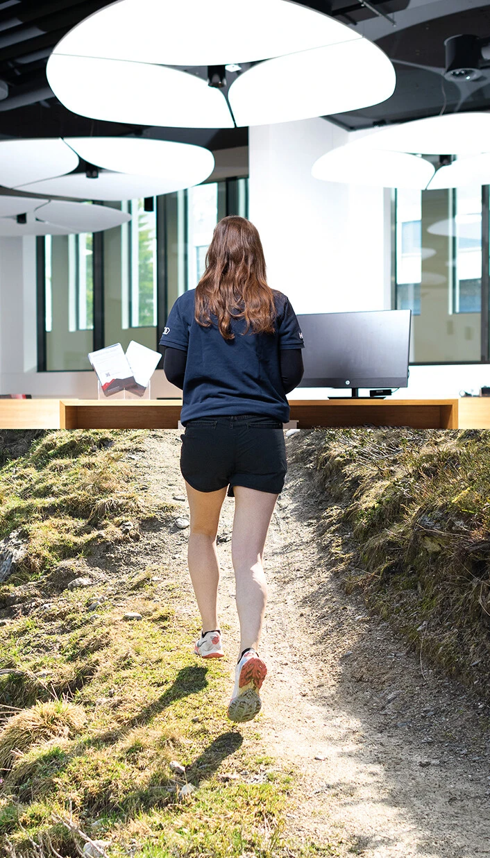 zweiteiliges Bild für Stelleninserat Ticketschalter und Trailrunning zweiteiliges Bild für Stelleninserat Ticketschalter und Trailrunning